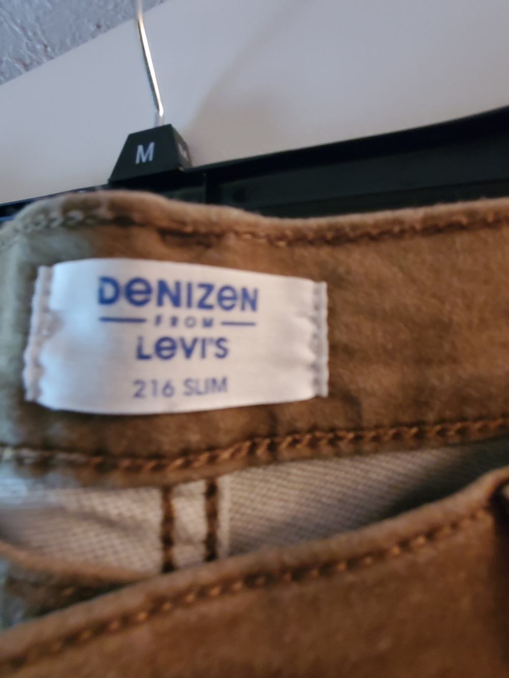 Denizen from Levi's Tan 216 Slim Chinos